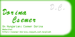 dorina csemer business card